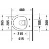 Duravit No.1 - Závesné WC Compact, Rimless, biela 25750900002