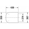 Duravit Happy D.2 - WC sedátko 430x367 mm, antracit matná 0064511300