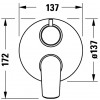 Duravit No.1 - SET vaňová páková batéria podomietková + základné teleso, chróm N15210008010