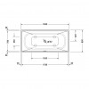 Duravit DuraSquare - Vaňa do priestoru 1850x850 mm s panelom a podstavcom, biela 700430000000000
