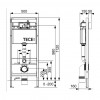 TECEprofil - SET 4v1: Inštalačný modul s nádržkou UNI pre WC, výška 1,12m + tlačidlo chróm + úchyt + zvuková izolácia, 9400412