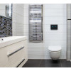 Sanela - Elektronický dotykový splachovač WC s elektronikou ALS do montážneho rámu SLR 21, farba skla REF 9005 čierna, podsvietenie biele, 24 V DC