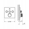 GROHE Grohtherm SmartControl - Termostat pre podomietkovú inštaláciu s 3 ventilmi, kartáčovaný Hard Graphite 29126AL0