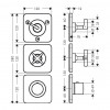 Axor Citterio E - vrchná sada termostatického modulu pre 3 spotrebiče s 3 rozetami 12x12, chróm 36704000