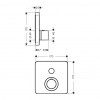 Axor Citterio E - ShowerSelect, termostatická batéria pod omietku pre 1 spotrebič, chróm 36705000