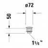 Duravit - Prietokový ventil neuzatvárateľný, čierna matná 0050244600