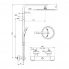 Ideal Standard Idealrain EVO JET - Sprchový systém CIRCLE s termostatickou batériou CeraTherm 100, chróm A6984AA