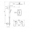 Ideal Standard Idealrain EVO JET - Sprchový systém DIAMOND s termostatickou batériou CeraTherm 100, chróm A6986AA