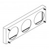 Ideal Standard Archimodule - Distančný rámik pre 3-otvorovú rozetu (83x249 mm) (10 mm), chróm A963766AA