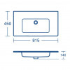 Ideal Standard Tempo - Nábytkové umývadlo 815x450 mm, s prepadom, biela E066901