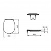 Ideal Standard Connect Air - SET Závesné WC AQUABLADE + sedátko ultra ploché, Soft-Close, biela E008701