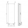 Cordivari Frame Vertical - Radiátor 1832x592 mm, biely, FrameVertical592