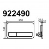 Villeroy & Boch ViConnect : E200 ovládacie tlačidlo k WC, chróm matný, 92249069