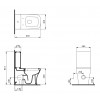 BOCCHI Scala - WC kombi 650x365 mm + nádržka + sedátko slim Soft Close - SET, biela lesklá