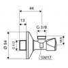 SCHELL - Rohový ventil 1/2“ x 3/8“ so sitkovým filtrom, chróm 970580000