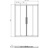 Ideal Standard i.life - Dvojité posuvné dvere 150 cm, lesklý chróm T4951EO