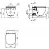Ideal Standard Tesi WC Set - Závesné WC AQUABLADE s inštalačným systémom ProSys, ovládacie tlačidlo chróm, sedátko so SoftClose