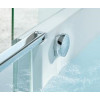 Duravit Shower + Bath - Vaňa so sprchovým kútom do ľavého rohu 1700x750 mm, s panelom a nohami, biela/číre sklo 700403000000000
