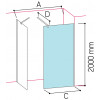 Glass 1989 Step in - Pevná voľne stojaca stena alebo kompatibilná s bočnou stenou pre šírku vaničky 90 cm, prevedenie obojstranné, profily chróm, číre sklo, GGK0001T500