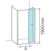 Glass 1989 Isy - Sprchový kút sklopné dvere do niky alebo v kombinácii s bočnou stenou, veľkosť 100 cm, profily chrómové, číre sklo, GIJ0005T500