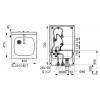 Sanela - Nerezový závesný drez so zadnou stenou a integrovanou elektronikou ALS a termostatickým ventilom, 24 V DC