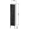 Duravit XViu - Vysoká skrinka, 1 sklenené dvierka v Parsol šedé, 4 sklenené police, 1770x400x360 mm, XV1375 L/R