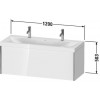 Duravit XViu - Umývadlo do nábytku c-bonded so závesnou skrinkou, 1 zásuvka, 1200x480 mm, XV4613 O