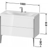 Duravit XViu - Umývadlo do nábytku c-bonded so závesnou skrinkou, 2 zásuvky, 1000x480 mm, XV4711 E/N/O
