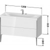 Duravit XViu - Umývadlo do nábytku c-bonded so závesnou skrinkou, 2 zásuvky, 1200x480 mm, XV4712 E/N/O