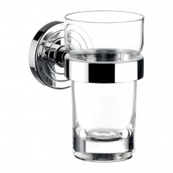 Emco Polo - Nástenný držiak s pohárom, krištáľové sklo 072000100