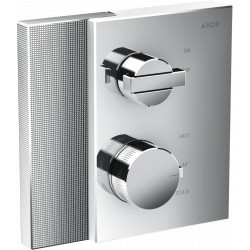 Axor Edge - Termostat pod omietku s uzatváracím ventilom - diamantový brus, chróm 46751000