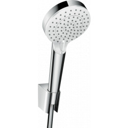 Hansgrohe Crometta - Sada so sprchovacím držiakom Vario so sprchovou hadicou 125 cm, biela/chróm 26691400