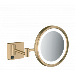 Hansgrohe AddStoris - Kozmetické zrkadlo s LED osvetlením, kartáčovaný bronz 41790140