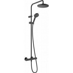 Hansgrohe Vernis Blend - Sprchový systém, termostatický, hlavová sprcha + ručná sprcha, čierna matná 26276670
