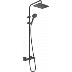 Hansgrohe Vernis Shape - Sprchový systém, termostatický, hlavová sprcha + ručná sprcha, čierna matná 26286670