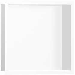 Hansgrohe XtraStoris Individual - Výklenok do steny matný biely s dizajnovým rámom 300x300x100mm, biela matná 56099700