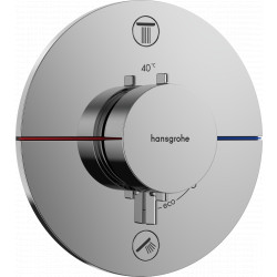 Hansgrohe ShowerSelect Comfort S - Termostat pod omietku pre 2 spotrebiče s EN1717, chróm 15556000