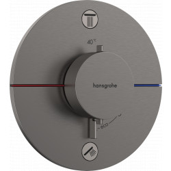Hansgrohe ShowerSelect Comfort S - Termostat pod omietku pre 2 spotrebiče, kartáčovaný čierny chróm 15554340