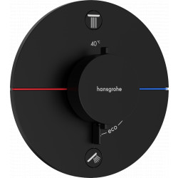 Hansgrohe ShowerSelect Comfort S - Termostat pod omietku pre 2 spotrebiče s EN1717, čierna matná 15556670