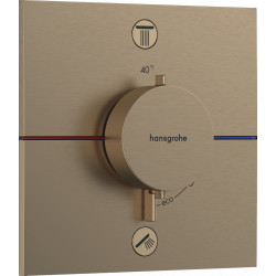 Hansgrohe ShowerSelect Comfort E - Termostat pod omietku pre 2 spotrebiče s EN1717, kartáčovaný bronz 15578140