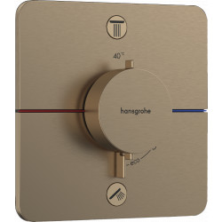 Hansgrohe ShowerSelect Comfort Q - Termostat pod omietku pre 2 spotrebiče, kartáčovaný bronz 15583140