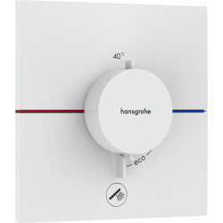 Hansgrohe ShowerSelect Comfort E - Termostat pod omietku pre 1 spotrebič a ďalší výtok, biela matná 15575700