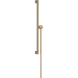 Hansgrohe Unica - Sprchová tyč S Puro 650 mm s ľahko posuvným držiakom a sprchovou hadicou, kartáčovaný bronz 24402140