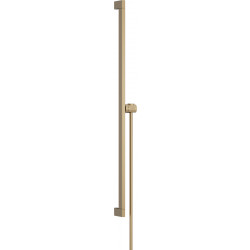 Hansgrohe Unica - Sprchová tyč E Puro 900 mm s ľahko posuvným držiakom a sprchovou hadicou, kartáčovaný bronz 24403140