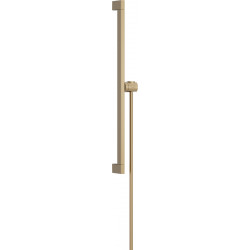 Hansgrohe Unica - Sprchová tyč E Puro 650 mm s ľahko posuvným držiakom a sprchovou hadicou, kartáčovaný bronz 24404140