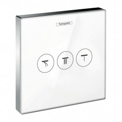 Hansgrohe ShowerSelect Glass - Ventil pod omietku pre 3 spotrebiče, biela/chróm 15736400