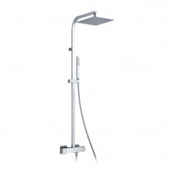 Alpi Una- Sprchová batéria nástenná termostatická, pevná sprcha + ručná sprcha – komplet, biela matná 18SM2151 BI