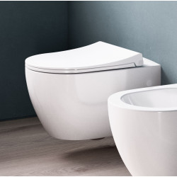 Vima 400 - BOSA SET: Závesné WC Rimless + sedátko s poklopom Soft-Close, biela