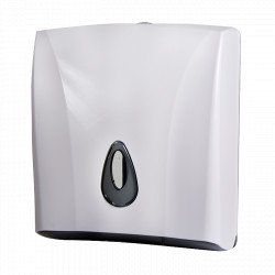 Sanela - Zásobník na skladané papierové uteráky, materiál biely plast ABS