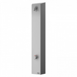 Sanela - Nerezový sprchový nástenný panel bez piezo tlačítka - pre dve vody, regulácia termostatom